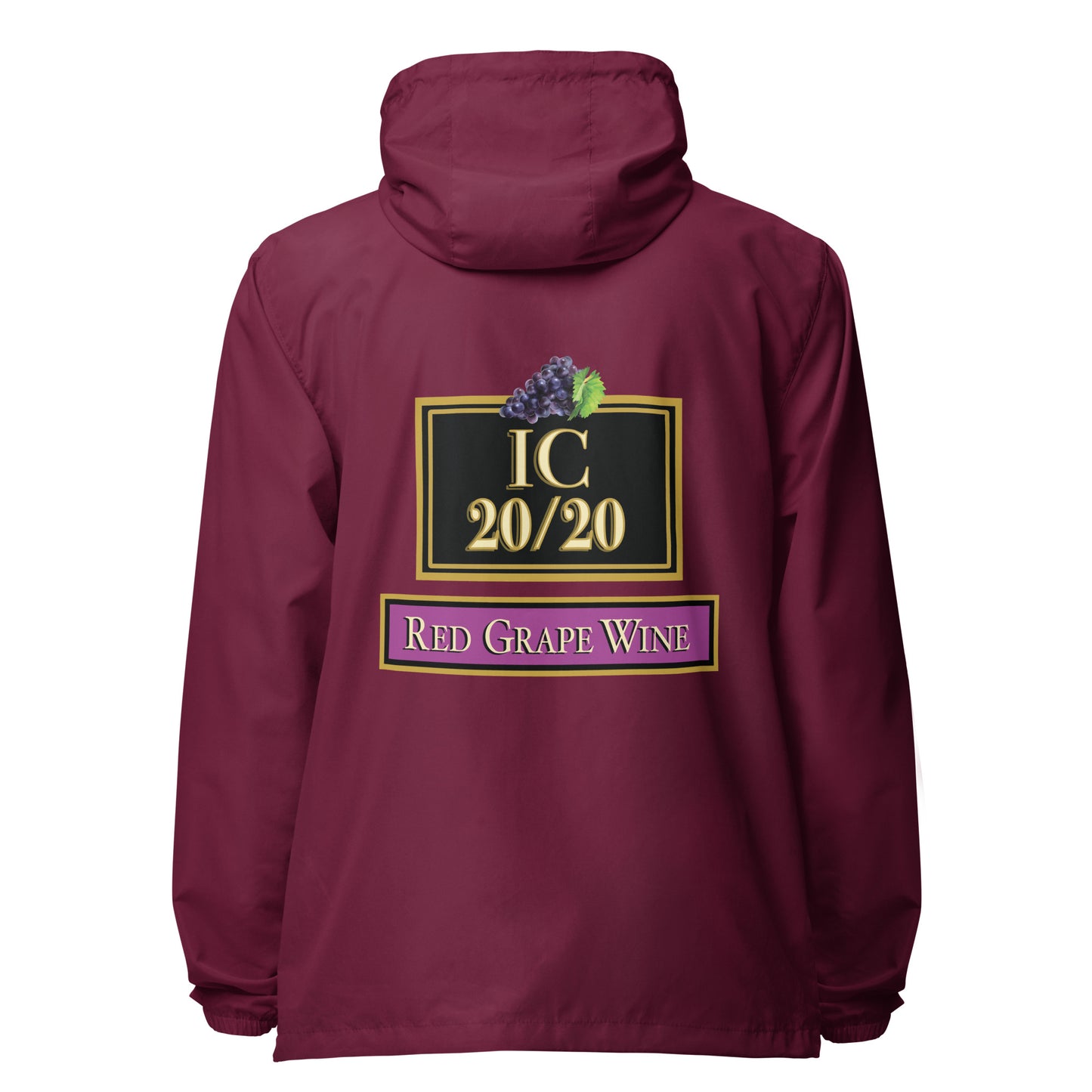 IC 20/20 Red Grape Wine Windbreaker Rain Jacket