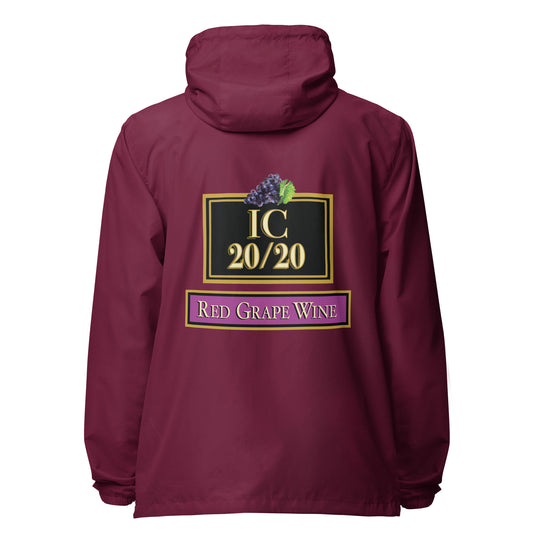 IC 20/20 Red Grape Wine Windbreaker Rain Jacket